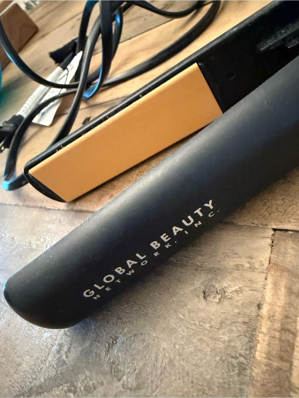Global Beauty Black & Gold Hair Straightener - Professional Flat Iron